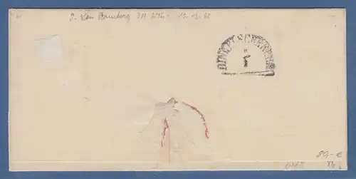 Bayern Wappen 7 Kr. Mi.-Nr. 25Xb auf Brief von Augsburg nach Dinkelscherben