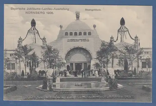 Bayern AK Nürnberg Jubiläums-Landes-Ausstellung 1906 gel. nach Apolda