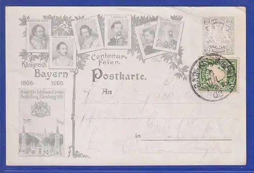 Bayern Mi.-Nr. 61 auf Postkarte aus Bad Kissingen, 1908 