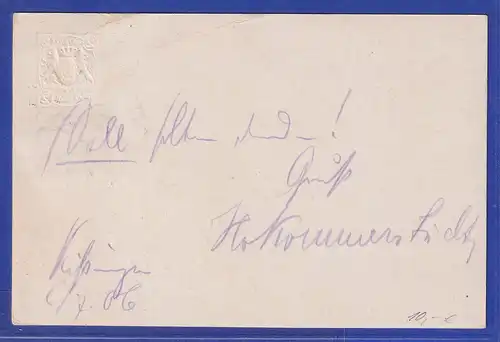 Bayern Mi.-Nr. 61 auf Postkarte aus Bad Kissingen, 1908 