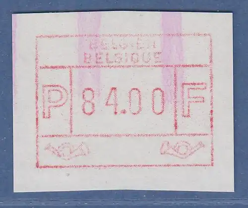 Belgien FRAMA-ENDSTREIFEN-ANFANGS-ATM ohne Aut.-Nr. BELGIEN / BELGIQUE **  84Fr.