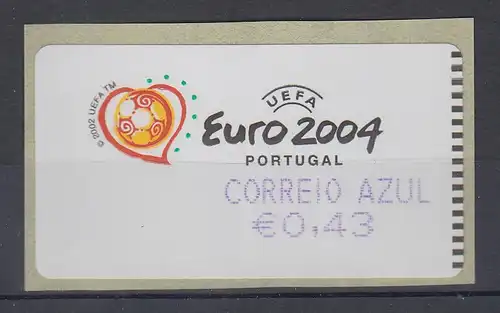Portugal 2003 ATM Fußball EM Euro 2004 Mi-Nr. 42.1. Z2 ATM AZUL 0,43 **