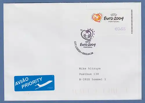 Portugal 2003 ATM Fußball EM Euro 2004 Mi-Nr. 42.3.Z1 Wert €0,55 auf FDC