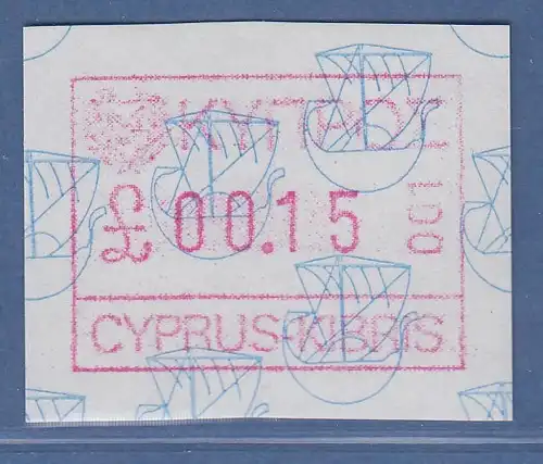 Zypern Frama-ATM 1989 Aut-Nr. 002 aus OA Wert 00,15 **
