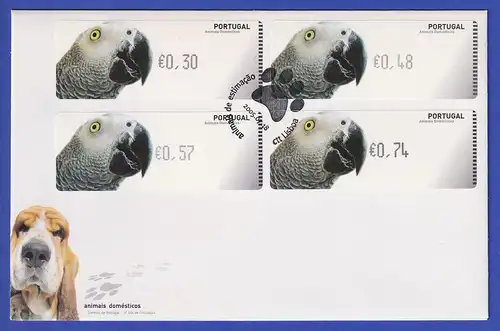 Portugal 2005 ATM Papagei Mi.-Nr. 53 Satz 4 Werte auf FDC