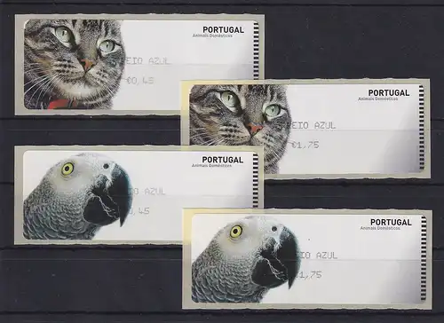 Portugal 2005 ATM Katze und Papagei Mi-Nr. 52 und 53 je Satz AZUL 2 Werte **