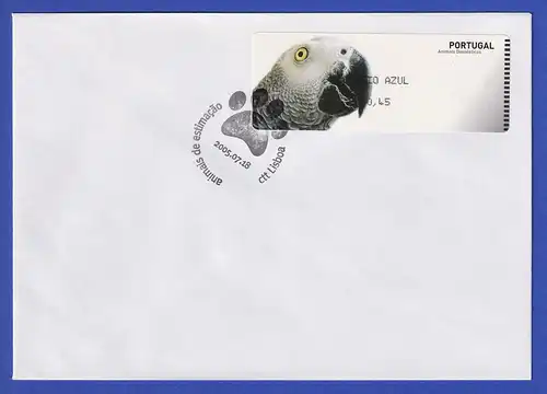 Portugal 2005 ATM Papagei Mi-Nr. 53 Wert AZUL 0,45 auf blanco-FDC 