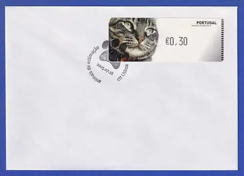 Portugal 2005 ATM Katze Mi-Nr. 52 Wert 0,30 auf blanco-FDC