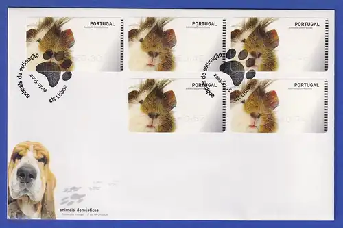 Portugal 2005 ATM Hamster SMD Mi-Nr 51 Satz 5 Werte auf FDC