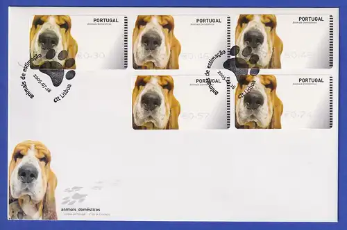 Portugal 2005 ATM Hund SMD Mi-Nr 50 Satz 5 Werte auf FDC