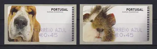Portugal 2005 ATM Hund / Hamster SMD Mi-Nr 50-51 je Wert AZUL 0,45 **