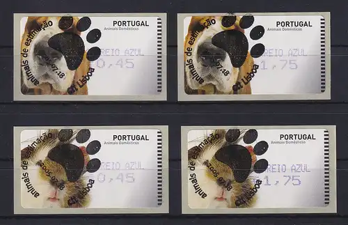 Portugal 2005 ATM Hund / Hamster Amiel Mi-Nr 50-51 je Satz AZUL 2 Werte mit ET-O