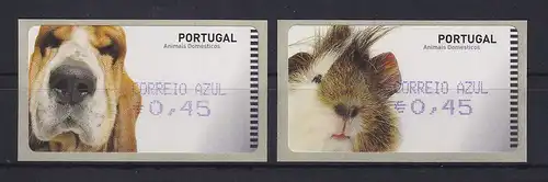 Portugal 2005 ATM Hund / Hamster Amiel Mi-Nr 50-51 je Wert AZUL 0,45 **