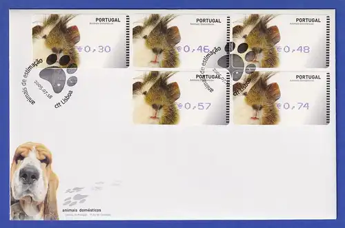 Portugal 2005 ATM Hamster Amiel Mi-Nr 51 Satz 5 Werte 30-46-48-57-74 auf FDC