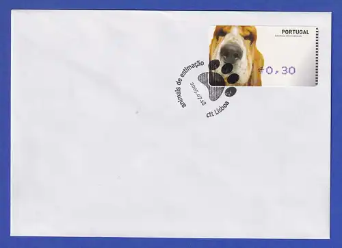 Portugal 2005 ATM Hund / Hamster Amiel Mi-Nr 50-51 je Wert 0,30 auf FDC