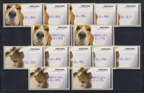 Portugal 2005 ATM Hund / Hamster Amiel Mi-Nr 50-51 je Satz 7 Werte **