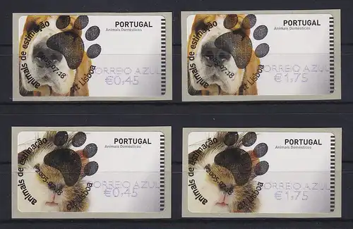 Portugal 2005 ATM Hund / Hamster NewVision Mi-Nr 50-51 je Satz AZUL 45-175 ET-O