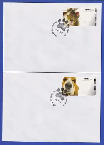 Portugal 2005 ATM Hund / Hamster NewVision Mi-Nr 50-51 je Wert 0,30 auf FDC 