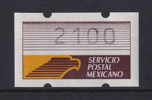 Mexiko Klüssendorf-ATM 1. Ausgabe x-Papier Wert 2100 **