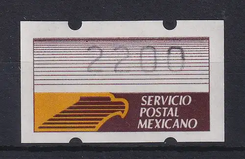Mexiko Klüssendorf-ATM 1. Ausgabe x-Papier Wert 2200 **