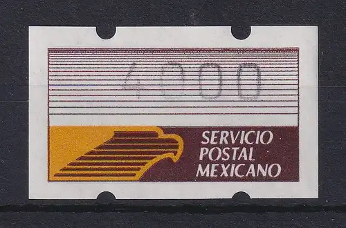 Mexiko Klüssendorf-ATM 1. Ausgabe x-Papier Wert 4000 **
