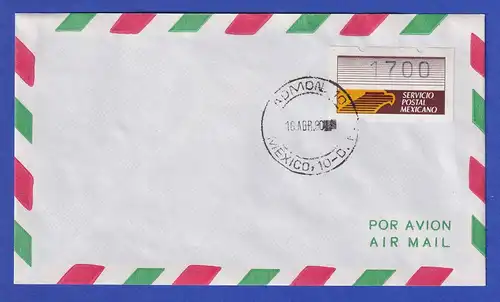 Mexiko Klüssendorf-ATM 1. Ausgabe x-Pap. Wert 1700 auf blanco-FDC