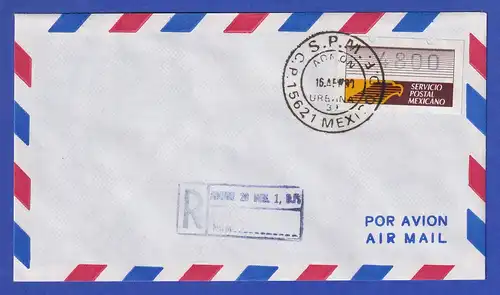 Mexiko Klüssendorf-ATM 1. Ausgabe x-Pap. Wert 4800 auf R-blanco-FDC