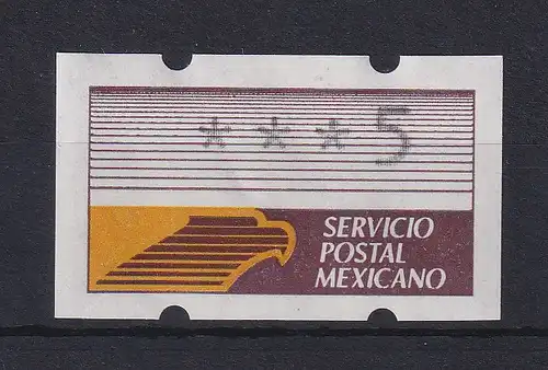 Mexiko Klüssendorf-ATM 1. Ausgabe z-Pap. Kleinstwert 5 ** 
