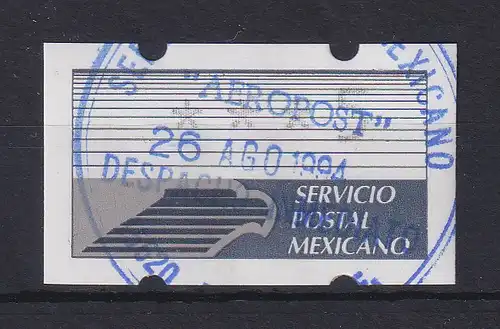 Mexiko Klüssendorf-ATM 2. Ausgabe Wert 5 gest. 26.AGO 1994
