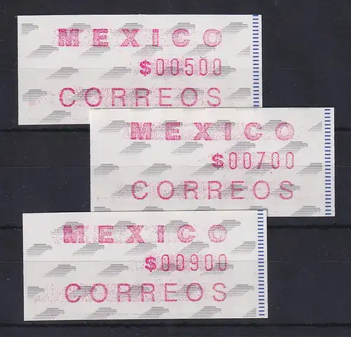 Mexiko Frama-ATM Mi.-Nr. 4 Satz 500-700-900 ** 