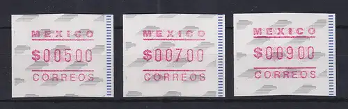 Mexiko Frama-ATM Mi.-Nr. 3 Satz 3 Werte 500-700-900 **
