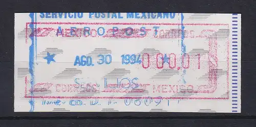 Mexiko Frama-ATM Mi.-Nr. 6 Kleinstwert 000,01 gestempelt 30.8.94