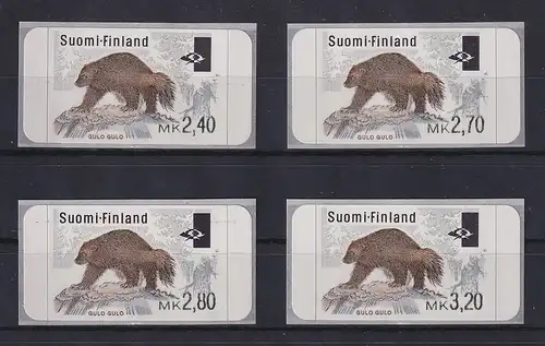 Finnland 1995 ATM Vielfraß Mi.-Nr. 29.2 Satz 240-270-280-320 **