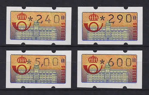 Schweden 1992 Klüssendorf ATM Mi.-Nr. 2 Satz 4 Werte 240-290-500-600 **
