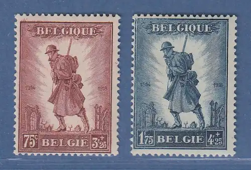Belgien 1932 Denkmal für die Infanterie Mi.-Nr. 342-43 postfrisch **