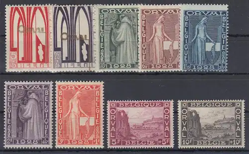 Belgien 1928 Abtei Orval  Mi.-Nr. 235-243 Satz kpl. ungebraucht *