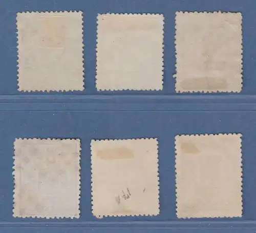 Niederlande 1869 Reichswappen Satz Mi.-Nr. 13-18 kpl. gestempelt