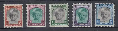 Luxemburg 1931 Kinderhilfe Prinzessin Alix Mi.-Nr. 240-244 Satz ungebraucht *