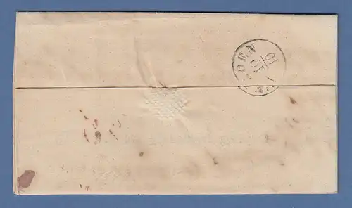 NIENBURG schwarzer Einkreisstempel auf Vorphila-Faltbrief nach Neustadt, 1849