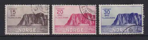 Norwegen 1930 1. Nordkap-Ausgabe  Mi.-Nr. 159-161 gestempelt