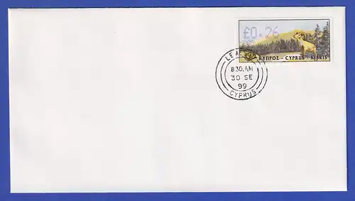 Zypern Amiel-ATM 1999 Mi-Nr. 4 Aut.-Nr.005 Wert 0,26 auf FDC nach D