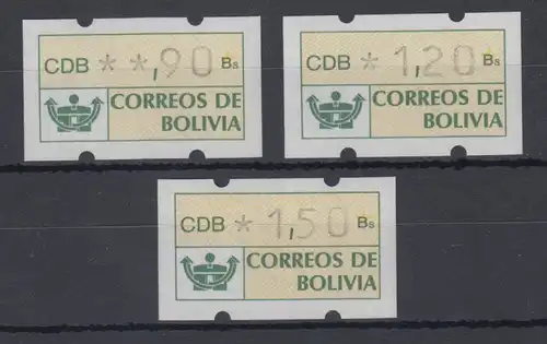 Bolivien / Bolivia ATM Satz 90-120-150 **  