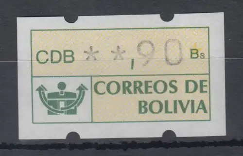 Bolivien / Bolivia ATM Wert 90 ** 