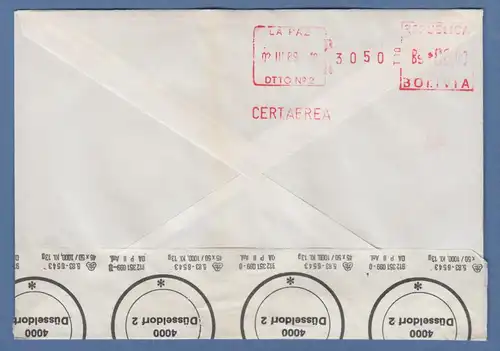 Bolivien / Bolivia ATM Wert 280 mit ET-O LP auf R-FDC n. D Amtlich verschlossen!