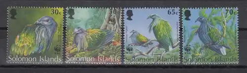 Salomonen 1993 WWF Vogel Nikobarentraube Mi.-Nr. 835-838 Teil-Satz 4 Werte **