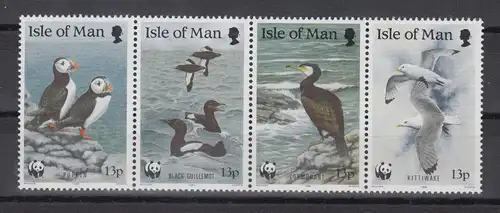 Isle of Man 1989 WWF Seevögel Mi.-Nr. 408-411 Satz 4 Werte **