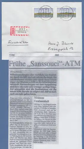 ATM 2.1.1 Werte 100 und 350 auf R-Bf. mit FRÜHDATUM-O 3.5.93 (ET 19.5.93)