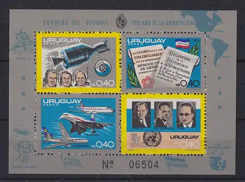 Uruguay 1975 Blockausgabe Mi.-Nr. Block 27 **