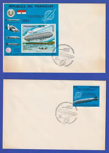 Paraguay 1977 Blockausgabe Zeppelin-Luftschiffe u.a. LZ1 Mi.-Nr. Block 256 FDC