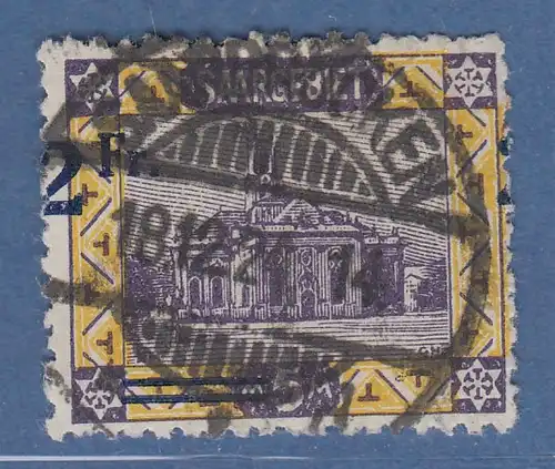 Saar Mi.-Nr. 81A, Aufdruck 2Fr. stark nach links verschoben, gepr. NEY BPP